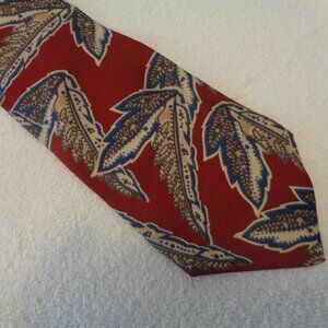 RETRO LARGE LEAVES  MENS DECOR TIE By Deauville